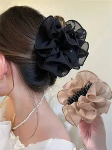 Women's Elegant Flower Design Hair Claw, Cute Trendy Hair Claw, Fashionable Hair Accessories for Daily & Party Decoration, Flower Hair Clip