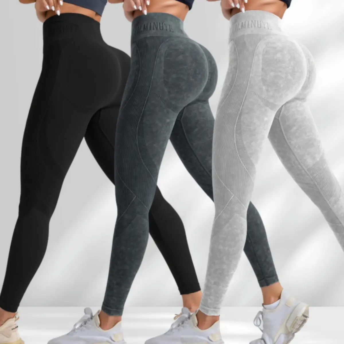 Women’s High Waist Seamless Yoga Leggings, Solid Color Compression Yoga Pants with 4-Way Stretch, Soft Athletic Activewear for Yoga Gym Workout