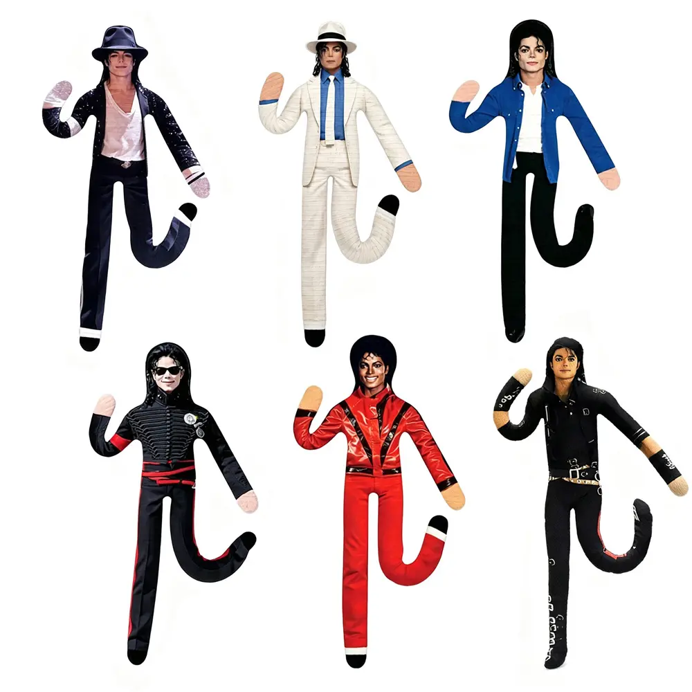 [New Release]11.02in Michael Jackson Poseable Plush Doll with Built-In Wire Frame, Double Sided Printed Bendable Figure, Shapable Collectible Toy Gift for Fans