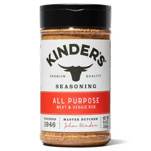 Kinder's Premium Quality All Purpose Seasoning 9.4 oz Meat & Veggie Rub Founded 1946 Master Butcher John Kinder