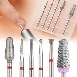 6Pcs Nail Tools Set, Tungsten Carbide Nail Drill Bits for Cuticle Removal, Nail Prep, Removing Gel, Flying Saucer Shape Nail Care Drill Bits