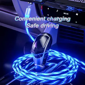 Magnetic Charger Fast Charging Cable Lighting Micro USB Cable LED Type-C Cable