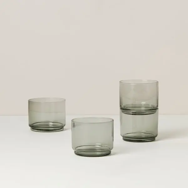 Lenox 894274 Tuscany Classics Stackable Smoke Short Glasses - Set of 4