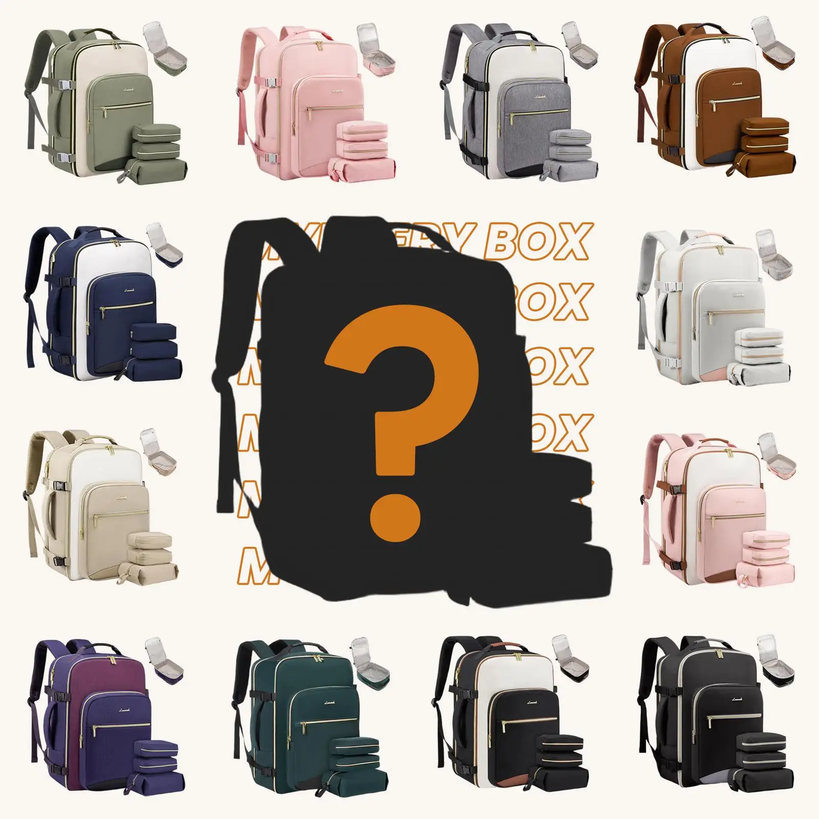 LOVEVOOK Fall Mystery Backpack Mystery Box, Versatile and Durable, Combines Style and Function, Randomly choose a letter to order.