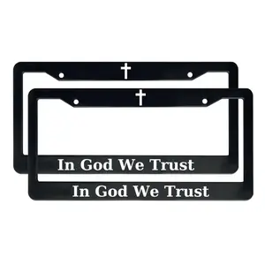 In God We Trust Christian License Plate Frame - Classic Faith Based Car Decor, 1PC