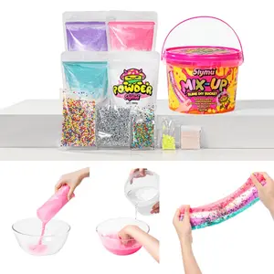 Slymu Mix-Up Slime Diy Bucket - Sensory Fidget Toys, Stress Relief, AMSR Toys,  Instant Diy Slime Kit, Party Favors for Kids, Birthday Gifts for Girls and Boys, Goodie Bag Stuffers