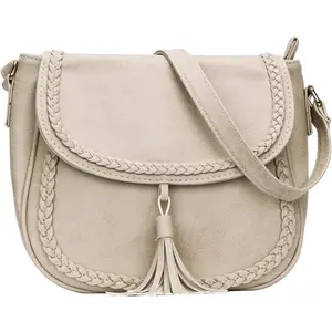 Casual Flap Saddle Crossbody Bags for Women Purses and Handbags with Tassel