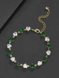 Heart-Shaped Hip-Hop Bracelet, Two-Color Refreshing Couple Bracelet, Exquisite Trendy Bracelet, Best Gift for Partner, Jewelry Accessory, Stackable Bracelets