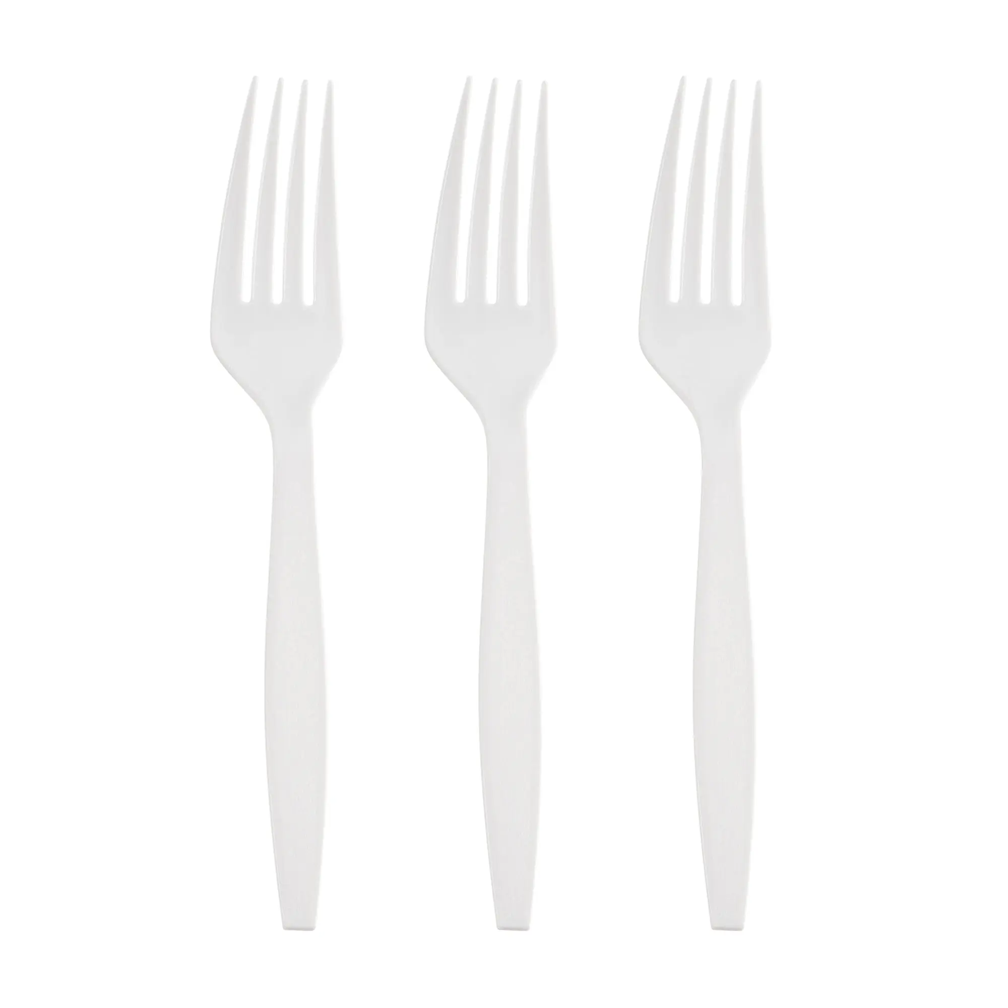 White Plastic Disposable Forks