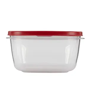 EasyFindLid 14 Cup Square Plastic Food Storage Container - Home Organizer - Boxes, Organiser Kitchen Utensils