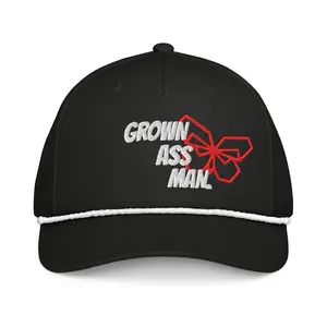 Classic Retro Rope Richardson 258 Unisex Hat with DRIP GROWN ASS MAN MERCH Lightweight Polyester Moisture Wicking Tech Adjustable Snapback Closure