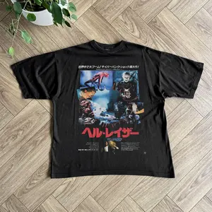 87 Japanese 'Hellraiser' Promo Print Vintage Black Tee Vintage y2k 90s Style Unisex Tee, Retro Music Fan Gifts