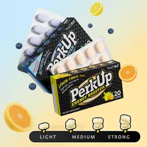 HealthA2Z PerkUp Energy Booster - Melt-in-mouth Cubes with 50 mg Natural Caffeine & B Vitamins for Energy, Focus & Productivity | A Clean & Healthy Alternative to Coffee & Energy Drinks, No Jitters or Crash