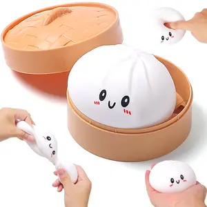 Giant Rainbow Dumpling Squishy Toys Steam Rack Stress Relief Ball Kawaii Squishies Perfect for Play Party Alone Time Mother's Day Gift