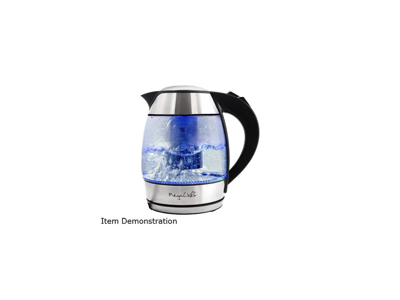 MegaChef MGKTL-1751 1.8Lt. Glass Body and Stainless Steel Electric Tea Kettle with Tea Infuser MegaChef MGKTL-1751 1.8Lt. Glass Body and Stainless Steel Electric Tea Kettle with Tea Infuser