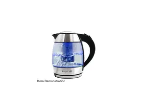 MegaChef MGKTL-1751 1.8Lt. Glass Body and Stainless Steel Electric Tea Kettle with Tea Infuser MegaChef MGKTL-1751 1.8Lt. Glass Body and Stainless Steel Electric Tea Kettle with Tea Infuser