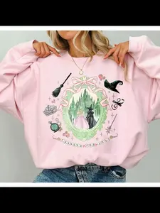 Coquette Bow Wicked Change For Good Sweatshirt, Defy Gravity Broomstick Magic Wand Shirt, Wizard Movie Fan T-shirt, Wicked Musical Fan Gift