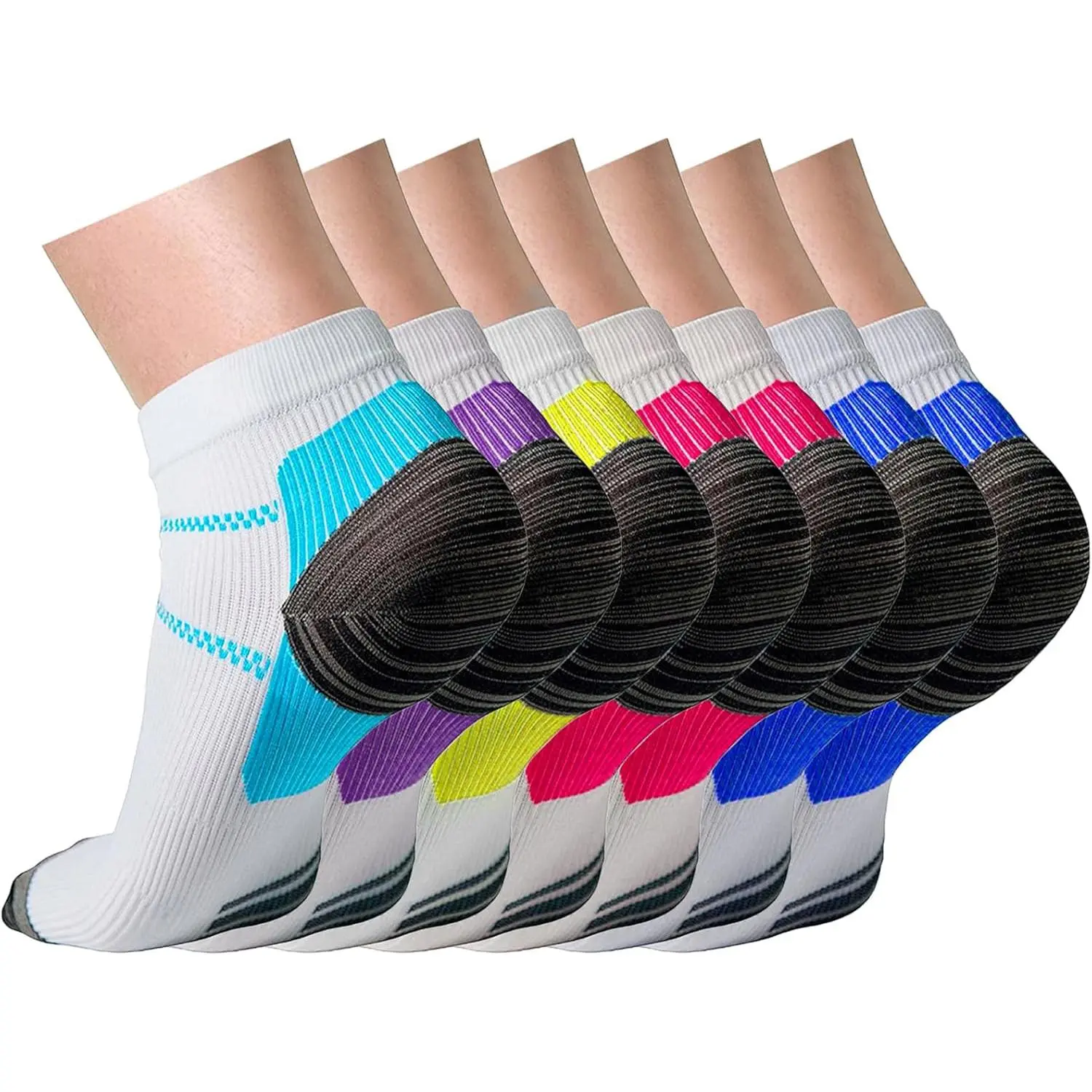 Compression Socks for Women & Men Circulation 15-20 mmHg is Best for Athletic Running Cycling Nurse Daily Wear