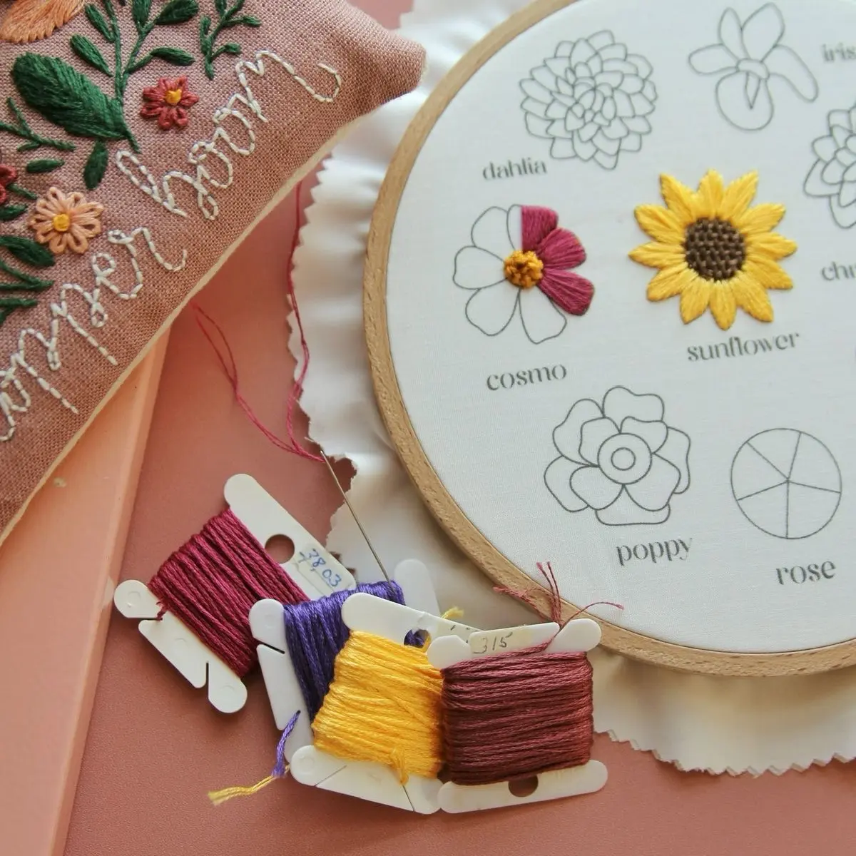 Bouquet sampler #2 embroidery kit