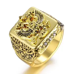Men's Signet Empire Double Eagle Punk Ring
