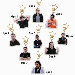 9 Ops (NOT COMBO 9) Funny The Pitt Reaction Acrylic Keychain, Jack Abbott Humorous Face Bag Charm, Medical Drama Fan Gift