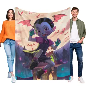 Vampirina theme printed flannel blanket, soft, comfortable and durable, suitable for sofa, bedroom, office, all seasons