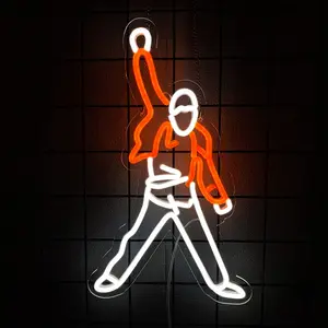 Dancer Silhouette LED Neon Sign - USB Powered Wall Decor for Bedroom, Dance Studio, Ballet Room, Bachelorette Party & Dancer Gift