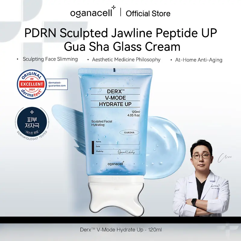 [Creator Exclusive] Oganacell PDRN Peptide Gua Sha Lifting Gel Cream for Jawline Definition, Face Sculpting & De-Puffing, Firming & Elasticity Care for Dry and Sagging Skin, Glass Skin Glow, At-Home Facial Care | Korean Skincare, backtoschool