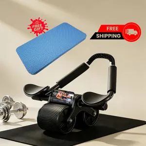 Ab Roller with Elbow Support Automatic Rebound Ab Wheel Core Trainer Abs Workout Machine for Home Fitness Equipment Men Women tiktokshopspringglowup
