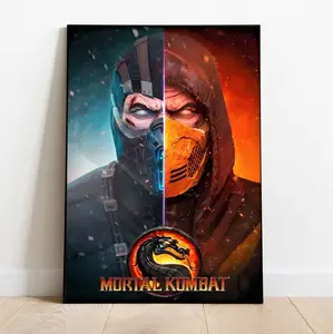 Mortal Kombat Poster, Wall Art & Home Decor, Fighting Video Game Poster Gift, Gamer Gift, Gaming Room Decor