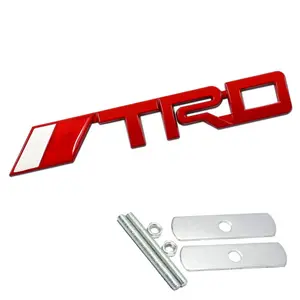 Red TRD grille emblem is applicable to Toyota Ruizhi Camry TRD grille emblem modified car emblem