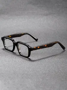 CATERSIDE One Pair With Packaging Retro Design Thick Frame Plastic Optical Glasses CP Temple Tips Decoration Versatile Design Blends Classic Elegance with Personality Hip Hop Elements Ideal for Daily Street Photography Travel