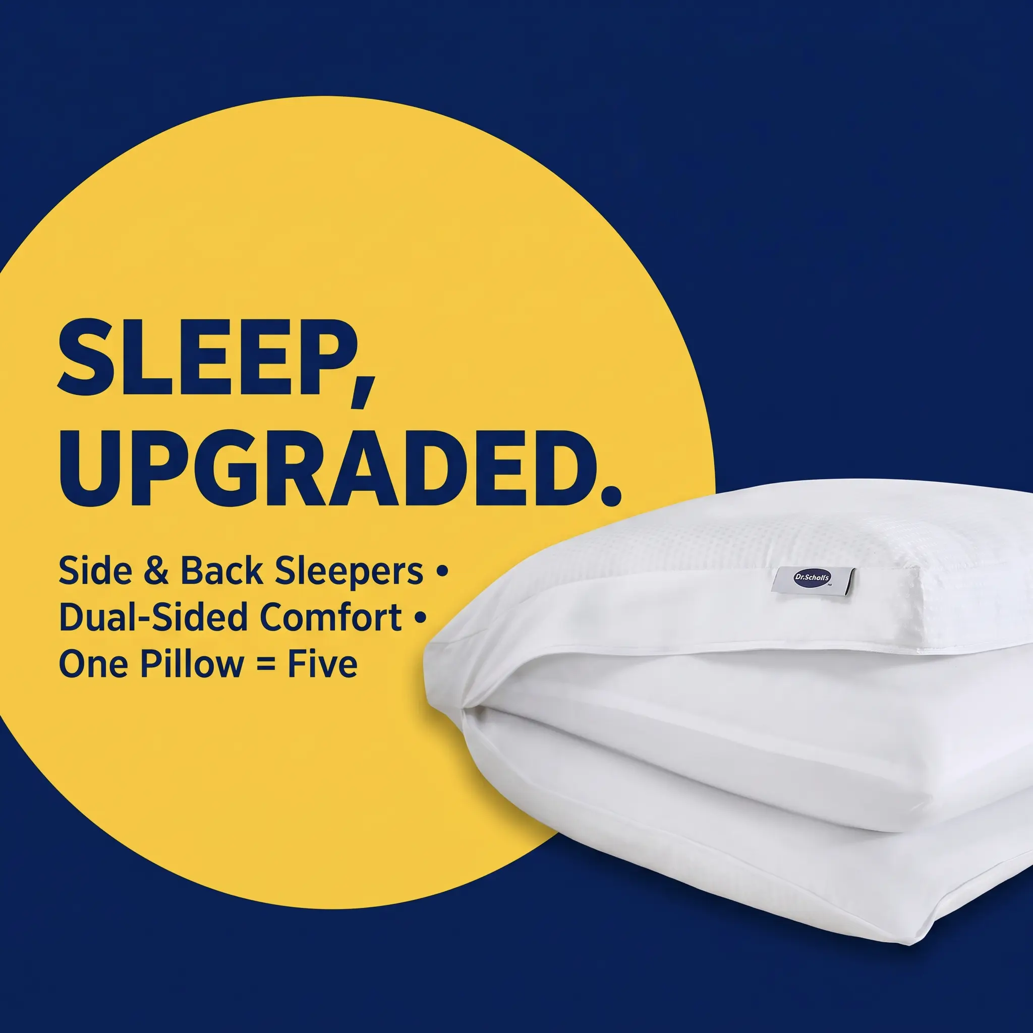 Adjustimize Pillow - Dual-Layer Adjustable Cooling Cotton Bed Pillow with Purasense Fiber & Supra Shredded Foam Fill, Antibacterial Hypoallergenic Support for Side & Back Sleepers, Customizable for Better Sleep