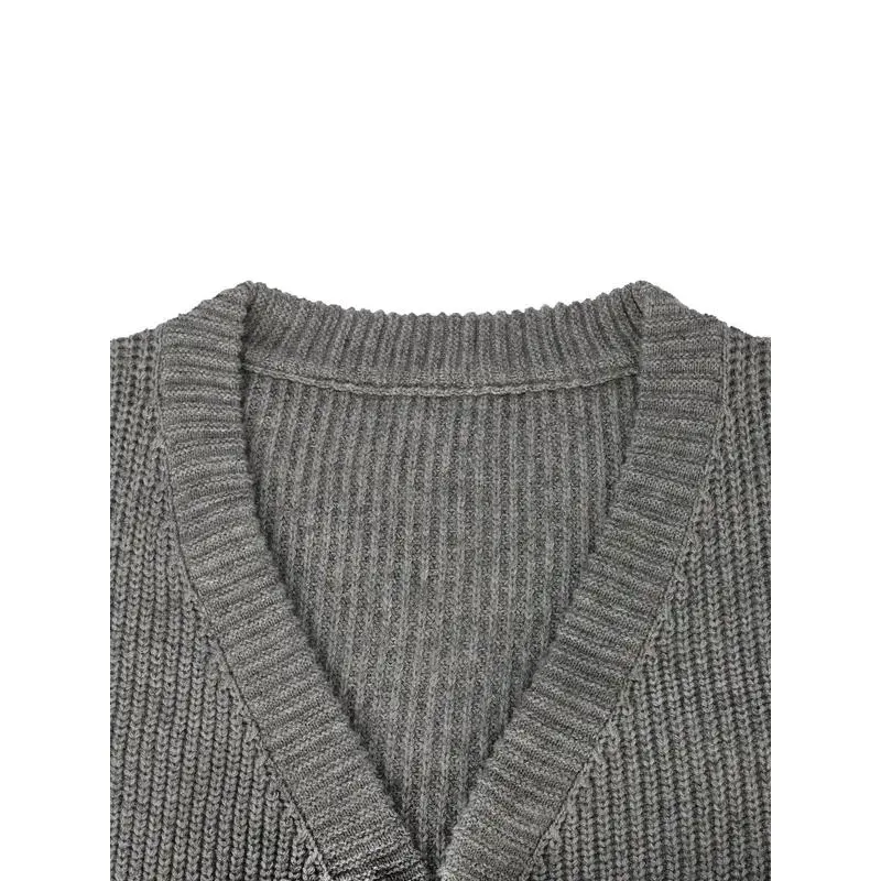 Women's Solid Color Button Front Sweater Cardigan, Casual Long Sleeve Cardigan for Fall & Winter, Women's Knitwear for Daily Wear Women's Solid Color Button Front Sweater Cardigan, Casual Long Sleeve Cardigan for Fall & Winter, Women's Knitwear for Daily Wear