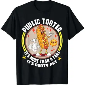 Public Tooter Funny Inappropriate Embarrassing Adult Humor T-Shirt