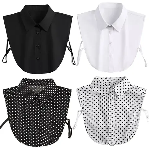 4 Pcs Detachable Fake Collar Set,Pointed Collar Design,Anti-Slip,Multi-Functional Decor,Casual for All Seasons,Women's Fashion,Polyester Fabric,Halloween Christmas Party Fathersdaygift,Hand Tools Kits