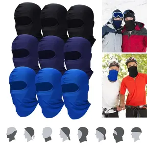 Men's 9-Piece Windproof Modal Protective Gear Set - Full-Face Balaclava, UV Sun Protection, Cooling Neck Gaiter, Scarf, Outdoor Cap for Ski, Cycling