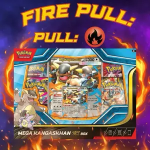 Fire Energy Mega Kangaskhan ex Box Pokemon New - Rip and Ship