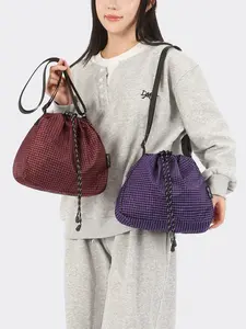 High-quality waterproof drawstring bag, brand-designed casual and lightweight single-shoulder crossbody bag, with adjustable shoulder strap length, unisex, suitable for outdoor cycling, leisure and daily use