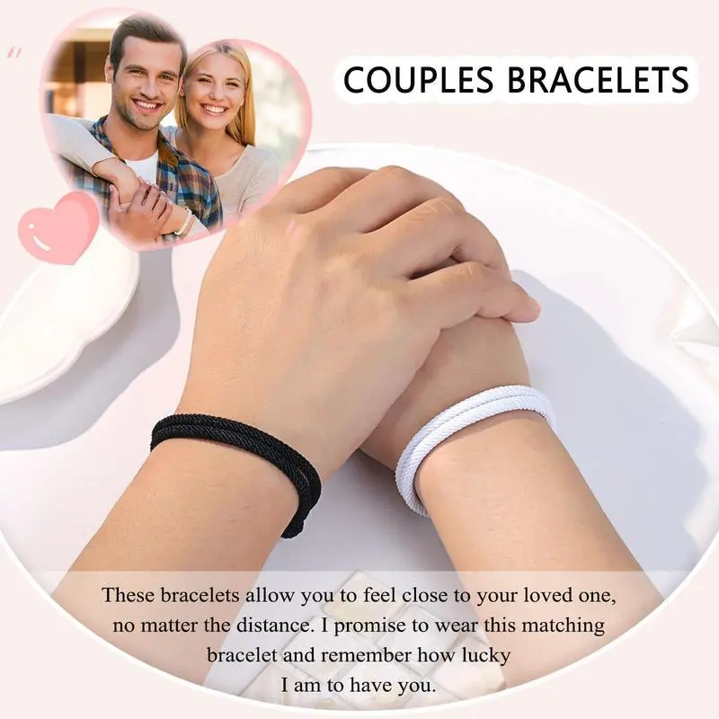 Couples Bracelets for Men,Boyfriend,Girlfriend,Soulmate,Husband,Wife,Anniversary Valentines Day Birthday Christmas Gifts,Adjustable Rope Bracelets(Sheet) Couples Bracelets for Men,Boyfriend,Girlfriend,Soulmate,Husband,Wife,Anniversary Valentines Day Birthday Christmas Gifts,Adjustable Rope Bracelets(Sheet)