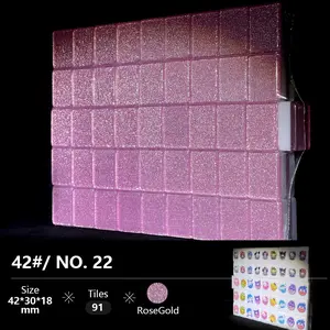 30-42mm Board Game Blocks 65/91 Tiles Family Games Halloween Christmas Gift NO. 22 Rose Gold 42x30x18mm 91 Pieces