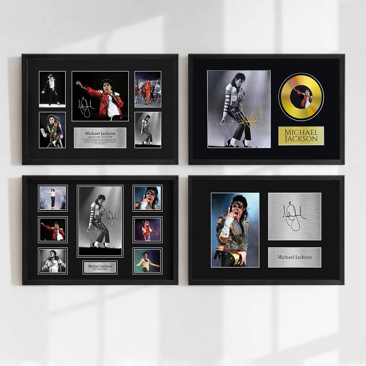 Michael Jackson Wall Art Decor Poster, Michael Jackson Album Cover Poster Decor, Autograph Photo Memorabilia Music Gift, Michael Jackson Signed Poster Wall Decor for Bedroom Living Room Office