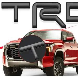 Generic Front Grille TRD Letters Compatible with Tundra 2022 2023 2024 2025 Front trd emblem ABS Plastic Selfadhesive Inserts Not Decals