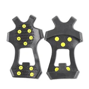Simple Claw 10 Tooth TPE Ice Crampons Full Insole Anti Slip Covers for Snow Climbing