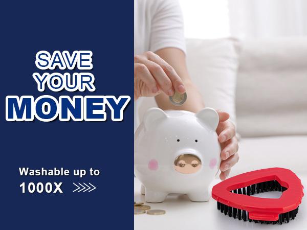 Scrubber Mop Head for O Cedar RinseClean 2 Tank System, Spin Mop Scrub Brush Head Replacement, Hard Bristle Bathroom Cleaning Brush, Tub Scrubber