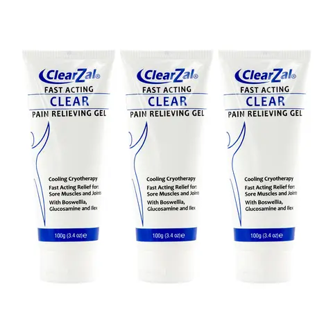 Clearzal Soothing Cooling Gel 100g, Relieving Body Gel, Cooling with Menthol and Frankincense, Helps Relieve Muscle Tension , Relax your waist, legs, knees, shoulders and neck to relieve fatigue, Sports Soothing Cooling Gel [3 pack]