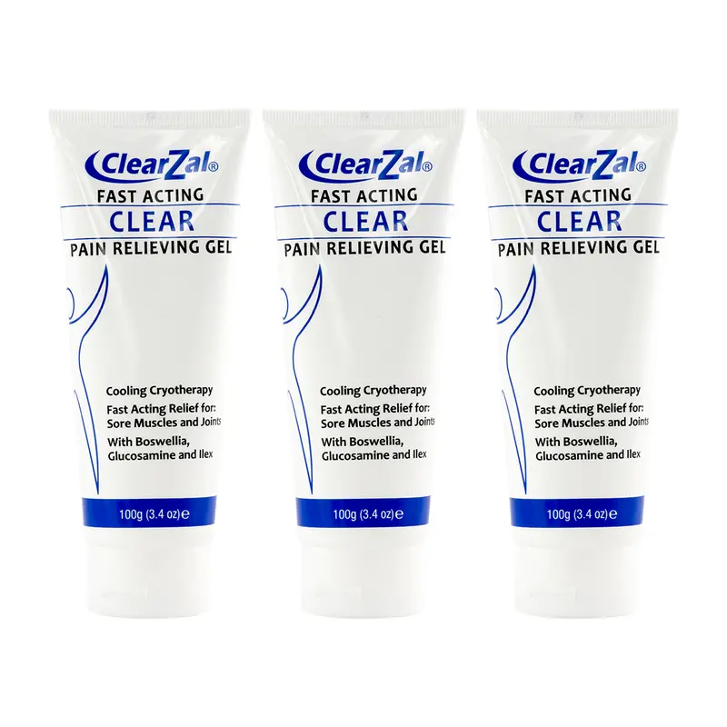 Clearzal Soothing Cooling Gel 100g, Relieving Body Gel, Cooling with Menthol and Frankincense, Helps Relieve Muscle Tension , Relax your waist, legs, knees, shoulders and neck to relieve fatigue, Sports Soothing Cooling Gel [3 pack]