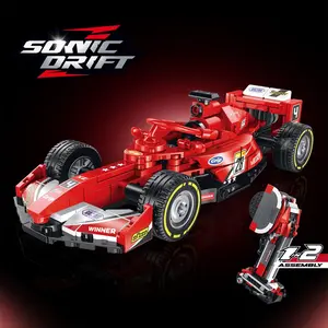 402pcs Classic Formula Racing Blocks, Creative Building Blocks, DIY Assembly Small Part Tech Bricks, Realistic Car Model, Desktop Decoration Toy, Holiday Gift Set