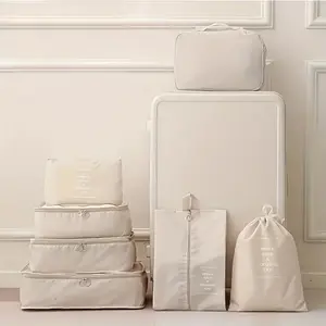 Large Capacity Travel Organizer Set 12pcs Pack Storage Bags for Clothes Shoes Socks Lightweight Compact Storage Minimalist Design Sturdy Construction Washable Fabric Luggage Organizer Travel Organization