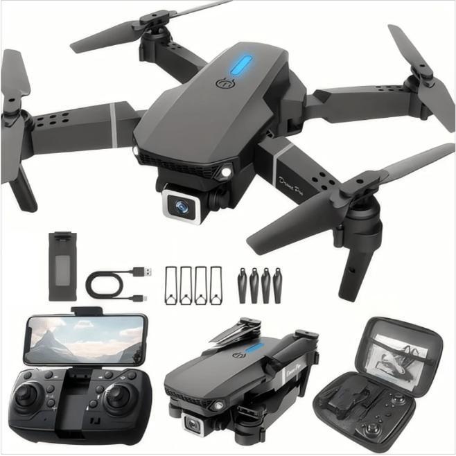 【Ships Today】Drone With Camera For Adults, 1080p HD Foldable Drone With Stable Hover, 60° Flips, 3-Gear Speeds, One Key Take Off/Land, Toys Gifts, Beginner For Christmas Gifts